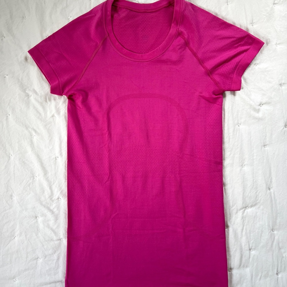 Lululemon Athletica Pink Swiftly Tech Shirt Hip Length
